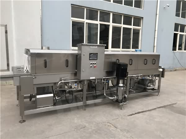 優(yōu)質(zhì)洗箱機定制,食品安全 肉類周轉(zhuǎn)箱清洗機